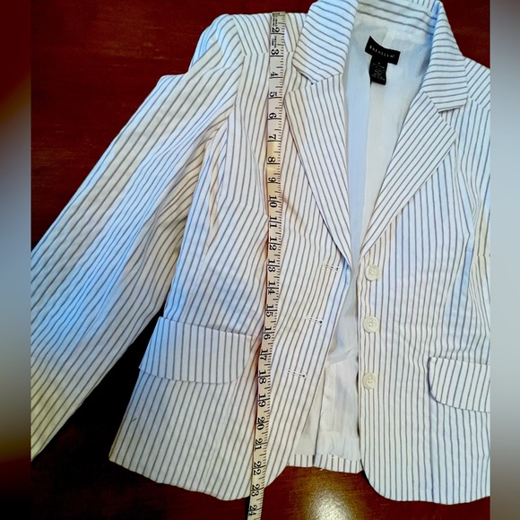 NWT. Rafaella blazer/jacket. White with gray stripes. Size 8 women’s. - Picture 7 of 8
